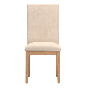 Homelegance Malkin Nailhead Trim Accent Chair Rubberwood Frame Farmhouse Living Room Seating Light Natural / Beige E848C1-BL