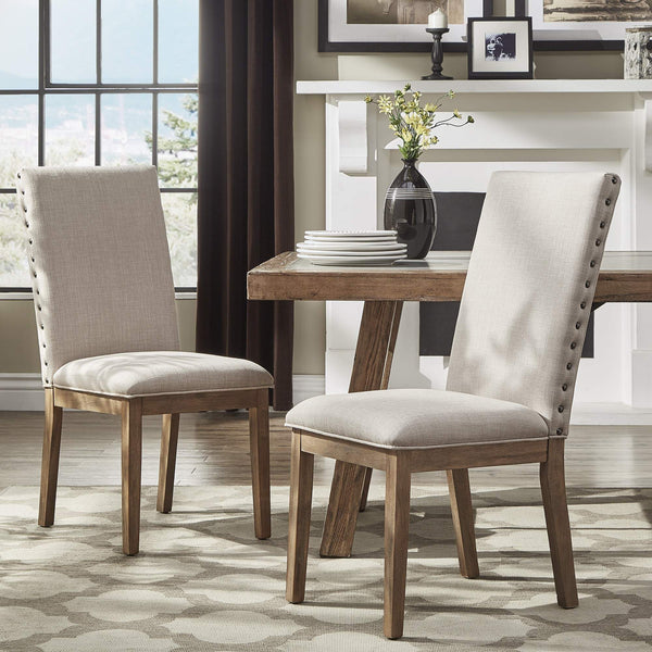 Malkin Nailhead Trim Accent Chair Rubberwood Frame Farmhouse Living Room Seating