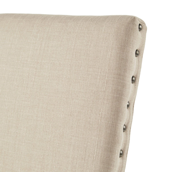 Malkin Nailhead Trim Accent Chair Rubberwood Frame Farmhouse Living Room Seating
