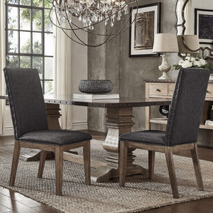 Malkin Nailhead Trim Accent Chair Rubberwood Frame Farmhouse Living Room Seating