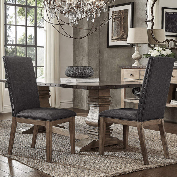 Malkin Nailhead Trim Accent Chair Rubberwood Frame Farmhouse Living Room Seating