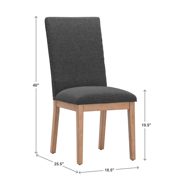 Malkin Nailhead Trim Accent Chair Rubberwood Frame Farmhouse Living Room Seating