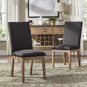 Malkin Nailhead Trim Accent Chair Rubberwood Frame Farmhouse Living Room Seating