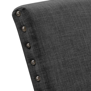 Malkin Nailhead Trim Accent Chair Rubberwood Frame Farmhouse Living Room Seating