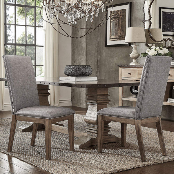 Malkin Nailhead Trim Accent Chair Rubberwood Frame Farmhouse Living Room Seating