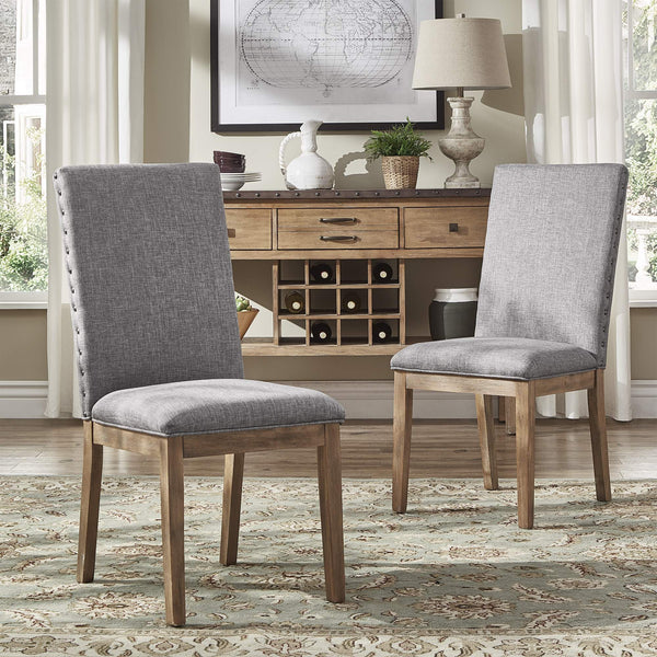 Malkin Nailhead Trim Accent Chair Rubberwood Frame Farmhouse Living Room Seating