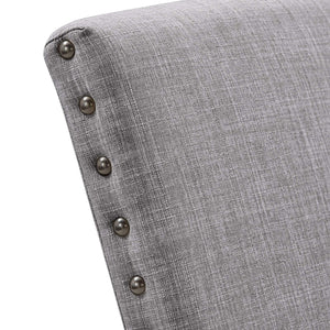 Malkin Nailhead Trim Accent Chair Rubberwood Frame Farmhouse Living Room Seating