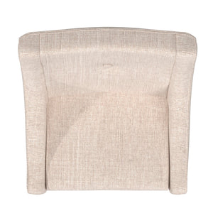 Malkin Slope Arm Button Tufted Upholstered Dining Chair with Rubberwood Legs Mid-century