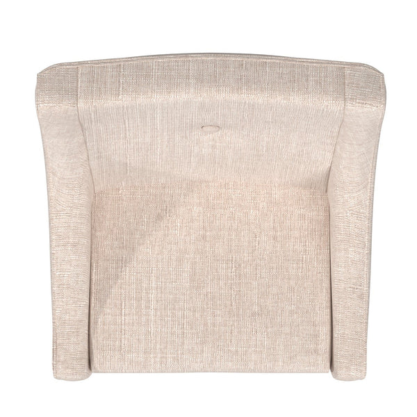 Malkin Slope Arm Button Tufted Upholstered Dining Chair with Rubberwood Legs Mid-century