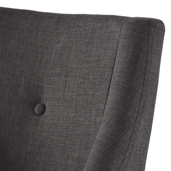 Malkin Slope Arm Button Tufted Upholstered Dining Chair with Rubberwood Legs Mid-century