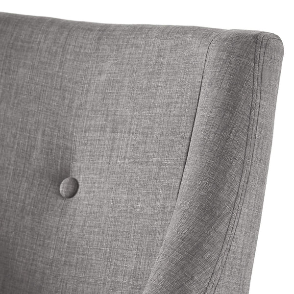 Malkin Slope Arm Button Tufted Upholstered Dining Chair with Rubberwood Legs Mid-century
