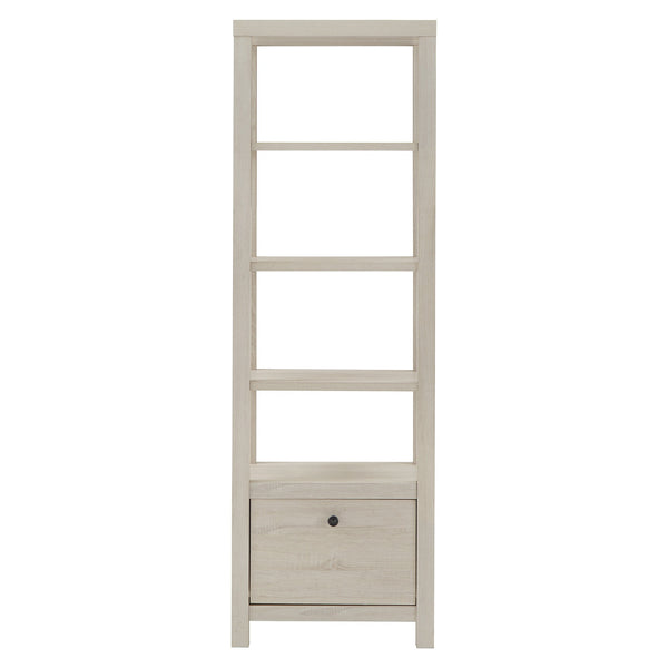 Homelegance Seabrook Antique White Bookcase with Drawer Open Shelving Vintage Style E862WH-12(N1)