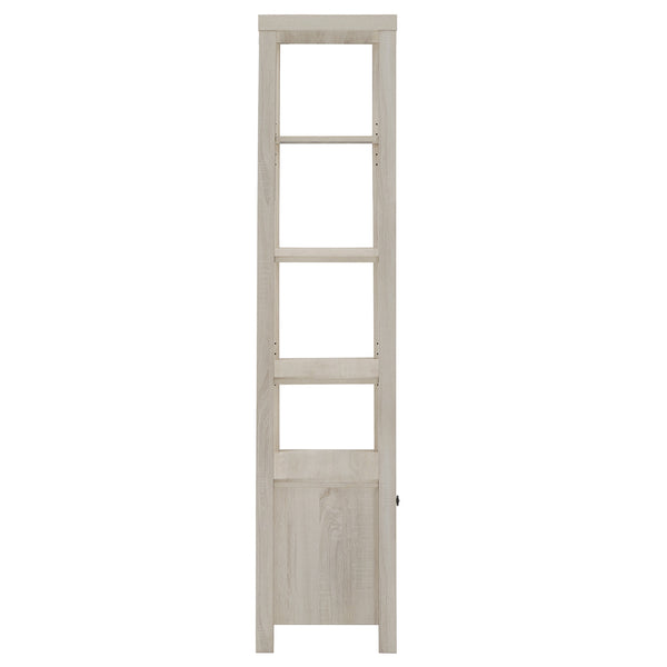 Seabrook Antique White Bookcase with Drawer Open Shelving Vintage Style