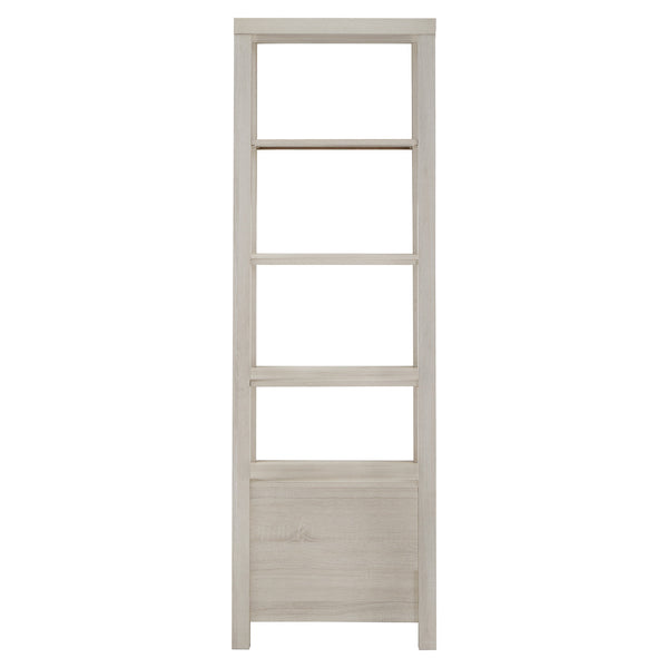 Seabrook Antique White Bookcase with Drawer Open Shelving Vintage Style