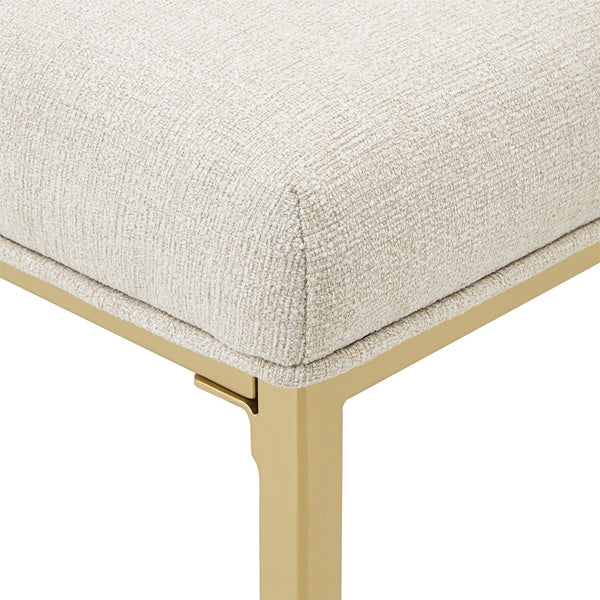 Klimt Upholstered Counter Stool Set with Gold Metal Base for Kitchen Bar Seating