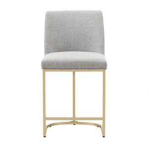 Klimt Upholstered Counter Stool Set with Gold Metal Base for Kitchen Bar Seating