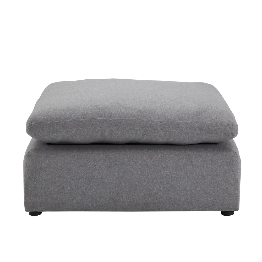 Homelegance Monico Upholstered Ottoman Foam and Down Fill Accent Seat for Living Rooms E956OT-GYW