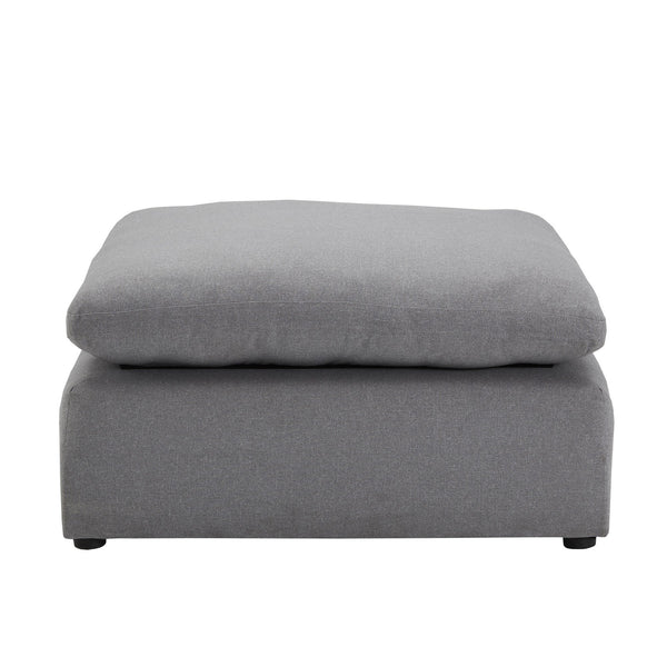 Homelegance Monico Upholstered Ottoman Foam and Down Fill Accent Seat for Living Rooms E956OT-GYW