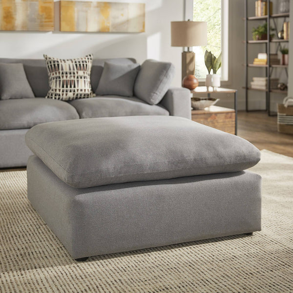 Monico Upholstered Ottoman Foam and Down Fill Accent Seat for Living Rooms