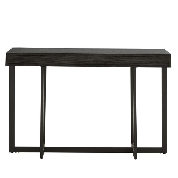 Nadian Console Table with Two Drawers Mdf Top Metal Base for Entryway Living Room