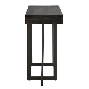 Nadian Console Table with Two Drawers Mdf Top Metal Base for Entryway Living Room