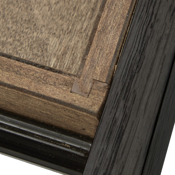 Nadian Console Table with Two Drawers Mdf Top Metal Base for Entryway Living Room