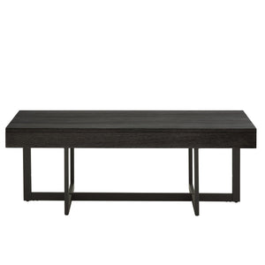 Nadian Modern Coffee Table with Storage Drawers and Powder-coated Metal Base