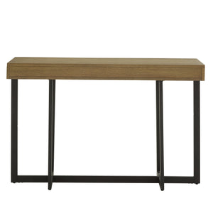 Homelegance Nadian Console Table with Two Drawers Mdf Top Metal Base for Entryway Living Room Brown E986BR-05