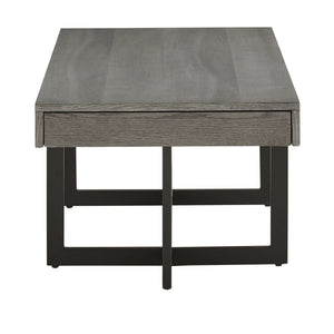 Nadian Modern Coffee Table with Storage Drawers and Powder-coated Metal Base