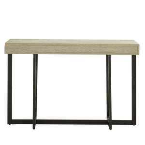Nadian Console Table with Two Drawers Mdf Top Metal Base for Entryway Living Room