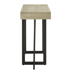 Nadian Console Table with Two Drawers Mdf Top Metal Base for Entryway Living Room