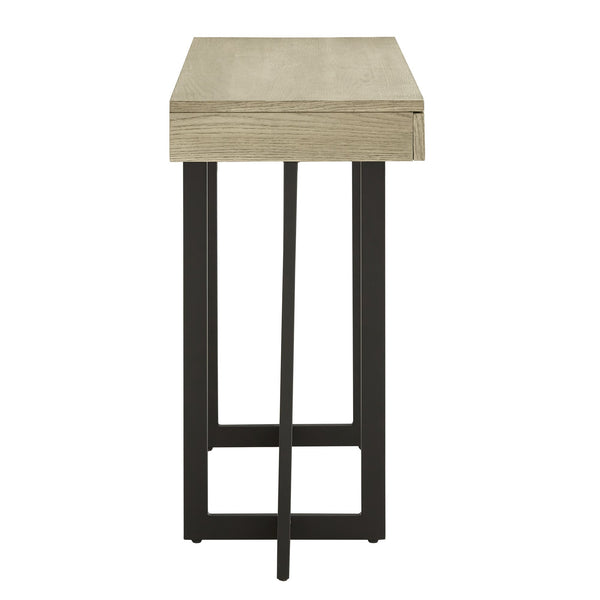 Nadian Console Table with Two Drawers Mdf Top Metal Base for Entryway Living Room