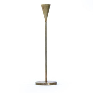 Zentique Geneva Tall Iron Candle Holder for Pillar & Taper Candles — Minimal Matte Sheet-Metal Accent (18") EAC132381