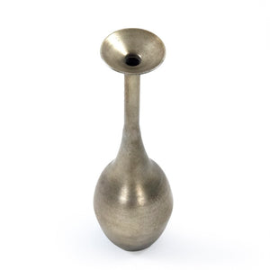 Zentique Noelle Iron Bottle Accent Sculpture 15.5" Tall — Modern Textured Vase for Shelves, Mantels, Centerpieces EAG132461M