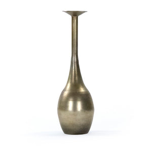Zentique Noelle Iron Bottle Accent Sculpture 15.5" Tall — Modern Textured Vase for Shelves, Mantels, Centerpieces EAG132461M