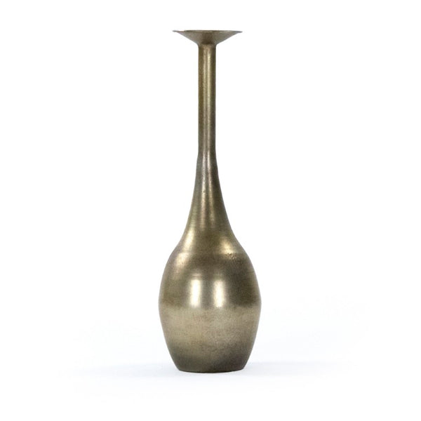 Zentique Noelle Iron Bottle Accent Sculpture 15.5" Tall — Modern Textured Vase for Shelves, Mantels, Centerpieces EAG132461M
