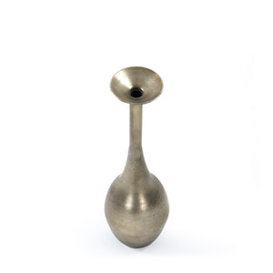 Zentique Noelle Slim Iron Bottle Accent, 14" Tall Minimalist Decorative Vase for Modern Industrial Styling EAG132461S