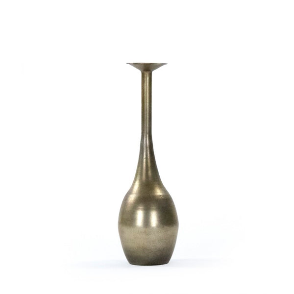 Zentique Noelle Slim Iron Bottle Accent, 14" Tall Minimalist Decorative Vase for Modern Industrial Styling EAG132461S
