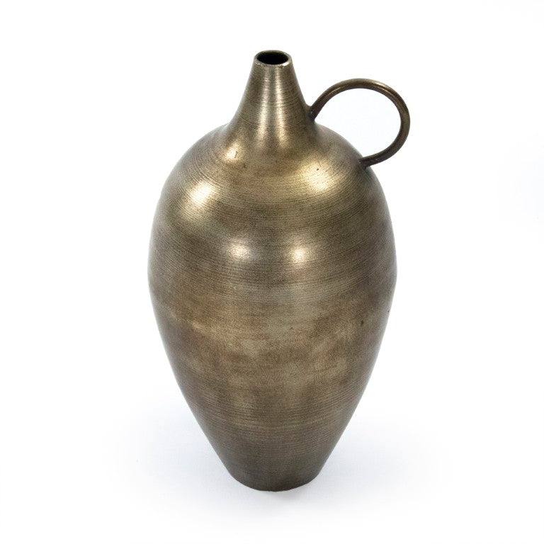 Zentique Jehan Slender Iron Jug - Tall Tapered Pitcher & Vase, Industrial-Rustic Accent for Bouquets/Tabletop (98 chars) EAG132584