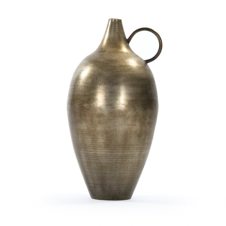 Zentique Jehan Slender Iron Jug - Tall Tapered Pitcher & Vase, Industrial-Rustic Accent for Bouquets/Tabletop (98 chars) EAG132584