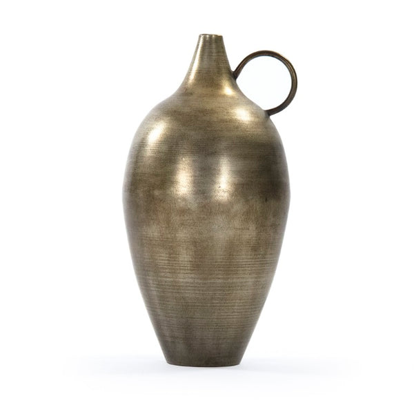 Zentique Jehan Slender Iron Jug - Tall Tapered Pitcher & Vase, Industrial-Rustic Accent for Bouquets/Tabletop (98 chars) EAG132584