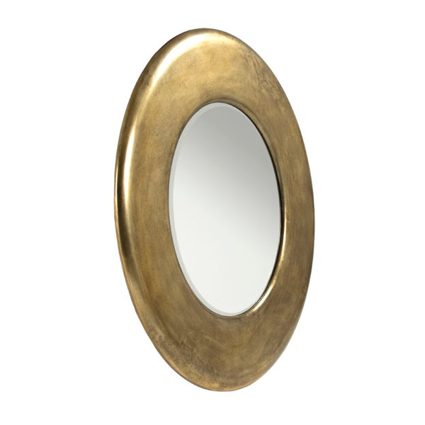 Zentique Aceline Mirror 40" Round Beveled Glass with MDF Frame — Sleek Modern Wall Accent for Entryway & Bath EAM11761