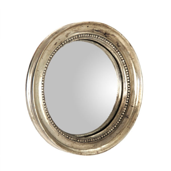 Zentique Angelika Convex Mirror – 10.5" Round Iron Frame with MDF Backing, Expands Space & Adds Elegant Charm EAM11985