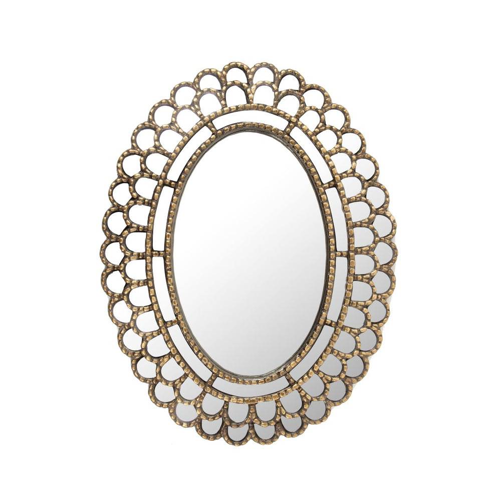 Flueur Mirror Antique Gold EAM120809B Zentique