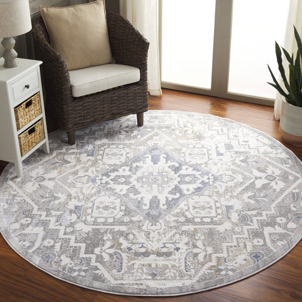 Safavieh Easton Elegant Grey And Ivory Area Rug - Luxurious Power-loomed Design For Modern Home Decor Grey ,Ivory 60% Polypropylene,40% Polyester Ean100f-8