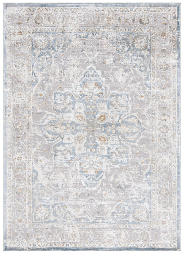 Safavieh Easton Modern Area Rug - Elegant Grey And Blue Design, Soft Power Loomed For Comfort And Durability Grey ,Blue 60% Polypropylene,40% Polyester Ean101f-8