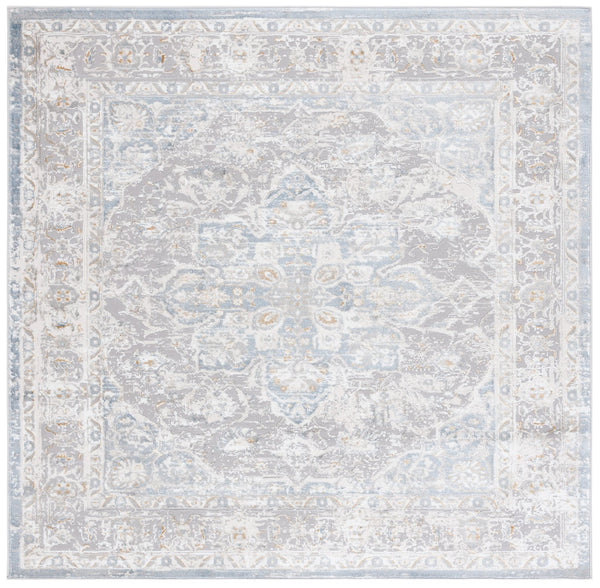 Safavieh Easton Modern Area Rug - Elegant Grey And Blue Design, Soft Power Loomed For Comfort And Durability Grey ,Blue 60% Polypropylene,40% Polyester Ean101f-8
