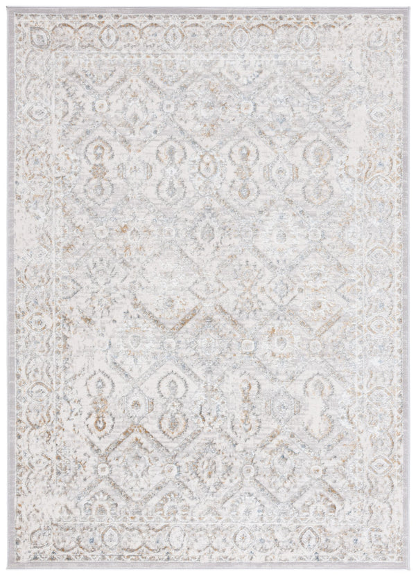 Safavieh Easton Modern Power Loomed Area Rug In Soft Ivory And Gold For Elegant Home Decor Enhancement Ivory ,Grey Gold 60% Polypropylene,40% Polyester Ean102a-7sq