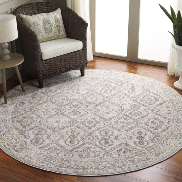 Safavieh Easton Modern Power Loomed Area Rug In Soft Ivory And Gold For Elegant Home Decor Enhancement Ivory ,Grey Gold 60% Polypropylene,40% Polyester Ean102a-7sq