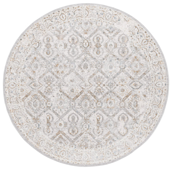 Safavieh Easton Modern Power Loomed Area Rug In Soft Ivory And Gold For Elegant Home Decor Enhancement Ivory ,Grey Gold 60% Polypropylene,40% Polyester Ean102a-7sq